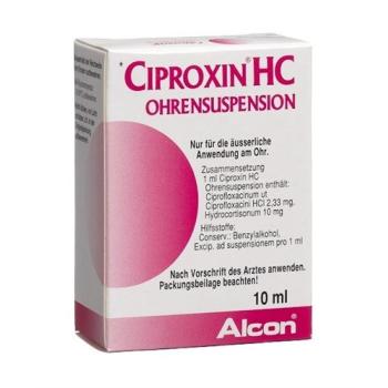 Ciproxin HC Susp Auric Fl 10ml