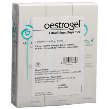Oestrogel Gel Dispenser 3 x 80g