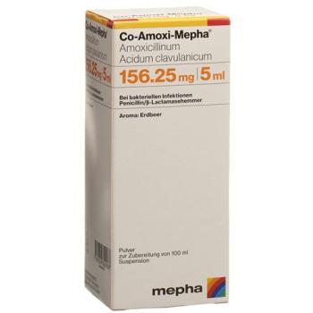 Co-Amoxi-Mepha Plv 156.25 mg for suspension Fl 100 ml