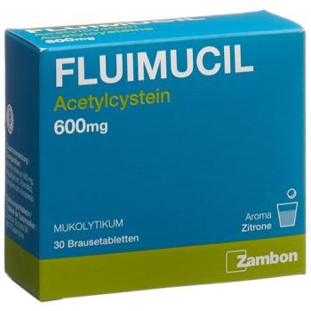 Fluimucil Brausetable 600 mg adults citron 30 pcs