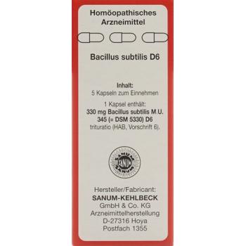 Sanum Bacillus Subtilis D6 5 Kaps