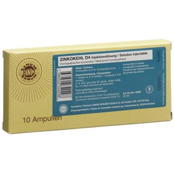 Zinkokehl Inj L&ouml;s 10 Amp 2 ml