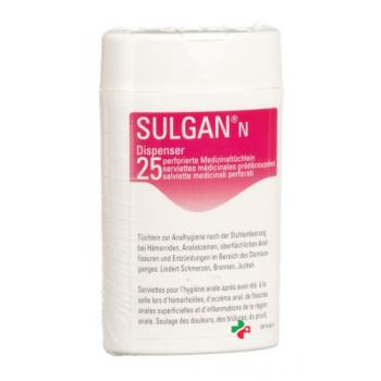 Sulgan-N medical wipes in dispenser 25 pcs