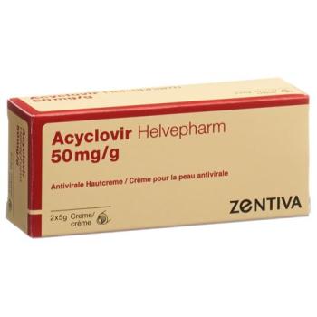 Acyclovir Helvepharm Cream 50mg/g 2 Tb 5g