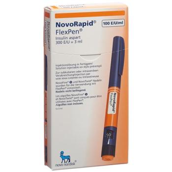 Insulin NovoRapid FlexPen Inj L&ouml;s 5 Fertpen 3 ml