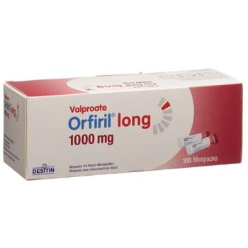 Orfiril long mini packs with sustained release mini tablets 1000 mg Btl 100