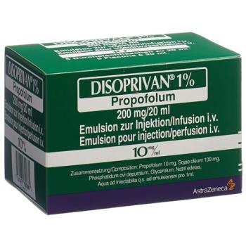 Disoprivan 1% Inj Emuls 200mg/20ml 5 vials 20ml