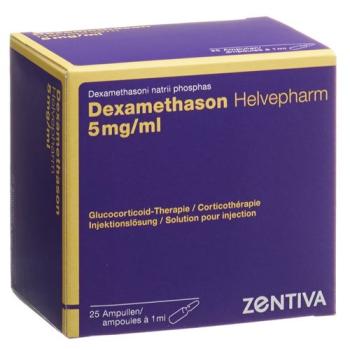 Dexamethasone Helvepharm Inj Loes 5mg/ml 25amp 1ml