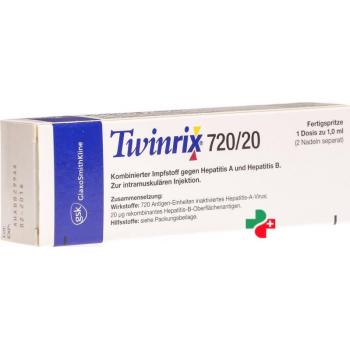 Twinrix 720/20 Inj Susp Fertspr 1ml