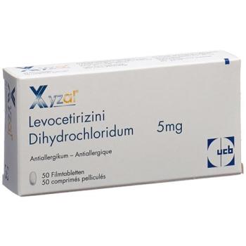 Xyzal film tabl 5 mg divisible 50 pcs