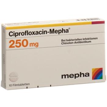Ciprofloxacin-Mepha Filmtabl 250 mg 20 pcs