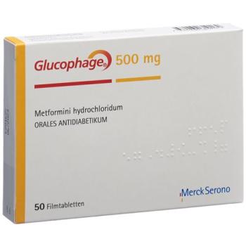 Glucophage Filmtablet 500 mg 50 pcs