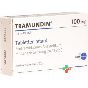 Tramundin 100 mg 30 Retard tablets