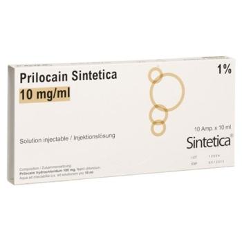 Prilocain Sintetica Inj Loes 1% 10amp 10ml