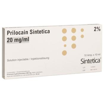 Prilocain Sintetica Inj Loes 2% 10amp 10ml