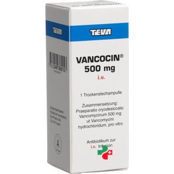 Vancocin dry sub 500 mg i.v. pierce