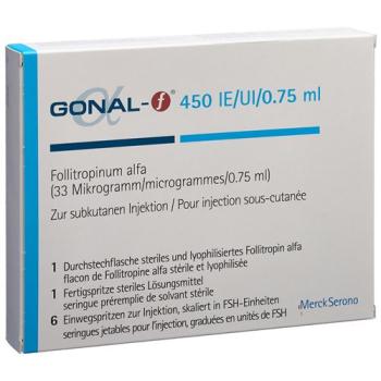 Gonal-f Dry Sub 450 IU (33 mcg) Inj kit