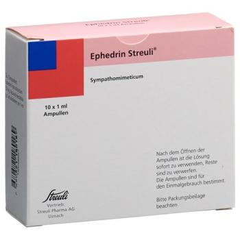 Ephedrine Streuli Inj L&ouml;s 50 mg/ml 10 amp 1 ml