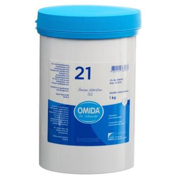Omida Schuessler Nr21 Zincum chloratum Tabl D 12 Ds 1000 g