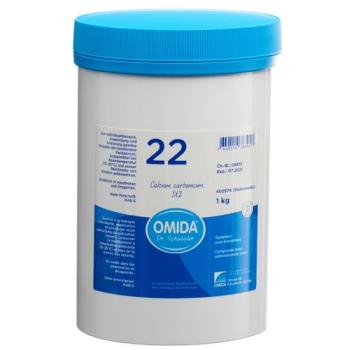 Omida Schuessler Nr22 Calcium carbonicum Tabl D 12 Ds 1000 g