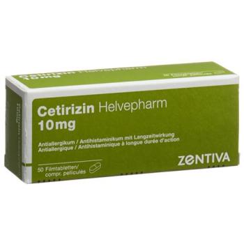 Cetirizin Helvepharm Filmtabl 10 mg 50 pcs