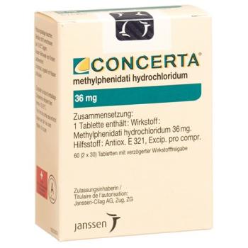 Concerta Tabl 36 mg bottle 60 pcs