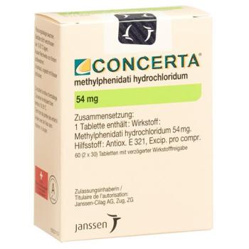 Concerta Tabl 54 mg bottle 60 pcs