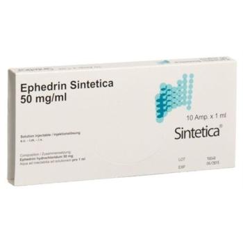 Ephedrine Sintetica Inj Loes 50mg/ml 10amp 1ml
