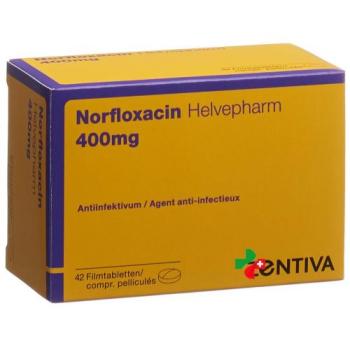 Norfloxacin Helvepharm 400 mg 42 filmtablets