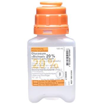 Glucosum Bichsel Inf L&ouml;s 20% 100ml plastic bottle without cutlery
