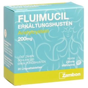 Fluimucil Cold Cough Lingual Tabl 200 mg 20 pcs