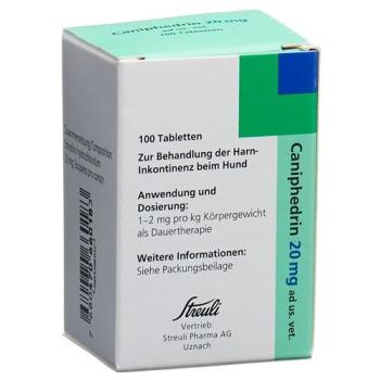 Caniphedrine Tabl 20 mg ad us vet. 100 pcs