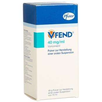 Vfend Plv 40mg/ml for Suspension Fl 70ml