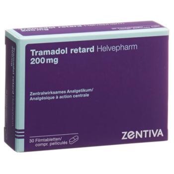 Tramadol retard Helvepharm Ret Filmtabl 200 mg 30 pieces