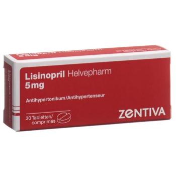 Lisinopril Helvepharm Tabl 5 mg 30 pcs
