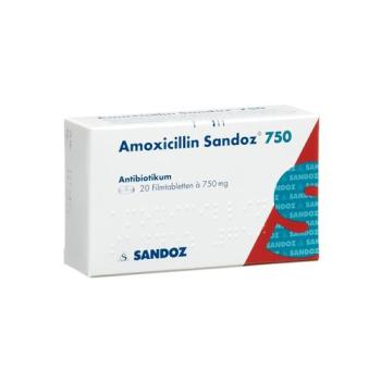 Amoxicillin Sandoz Filmtablet 750 mg 20 pcs
