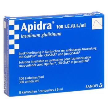 Apidra Inj L&ouml;s for AllStar PRO/ClikSTAR/JuniorSTAR 5 Amp 3 ml
