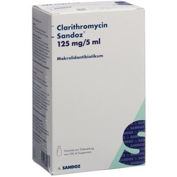 Clarithromycin Sandoz Gran 125 mg/5ml for the preparation of a suspension