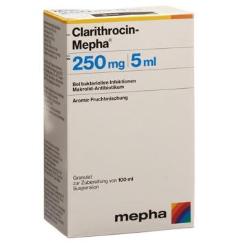 Clarithrocin Mepha 250 mg/5 ml Suspension 100 ml