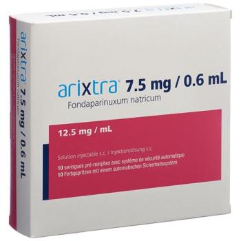Arixtra Inj Loes 7.5mg/0.6ml 10 Fertspr 0.6ml