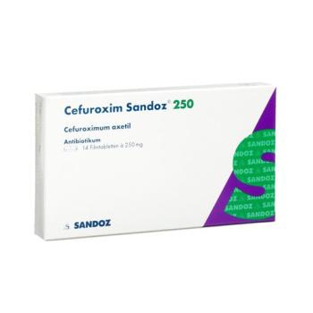 Cefuroxime Sandoz Filmtabl 250 mg 14 pcs
