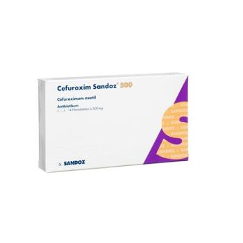 Cefuroxime Sandoz Filmtabl 500 mg 14 pcs