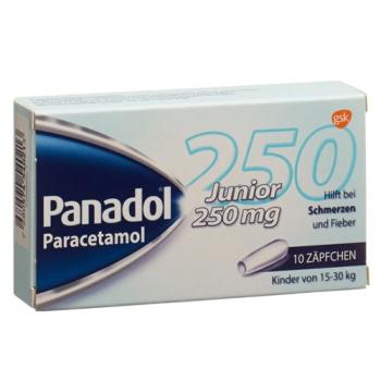 Panadol Junior Supp 250 mg 10 pcs