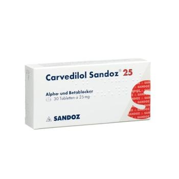 Carvedilol Sandoz Tabl 25 mg 30 pcs