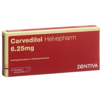 Carvedilol Helvepharm Tabl 6.25 mg 14 pcs