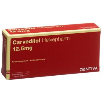 Carvedilol Helvepharm Tabl 12.5 mg 30 pcs