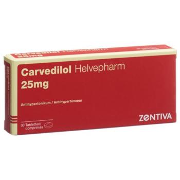 Carvedilol Helvepharm Tabl 25 mg 30 pcs