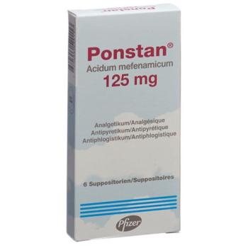 Ponstan Supp 125 mg child 6 pcs