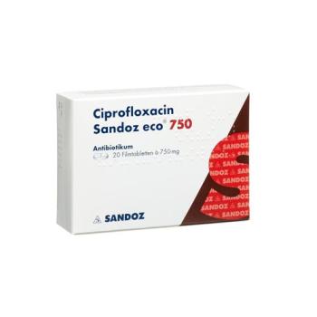 Ciprofloxacin Sandoz eco Filmtabl 750 mg 20 pcs