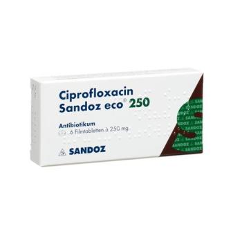 Ciprofloxacin Sandoz eco Filmtabl 250 mg 10 pcs